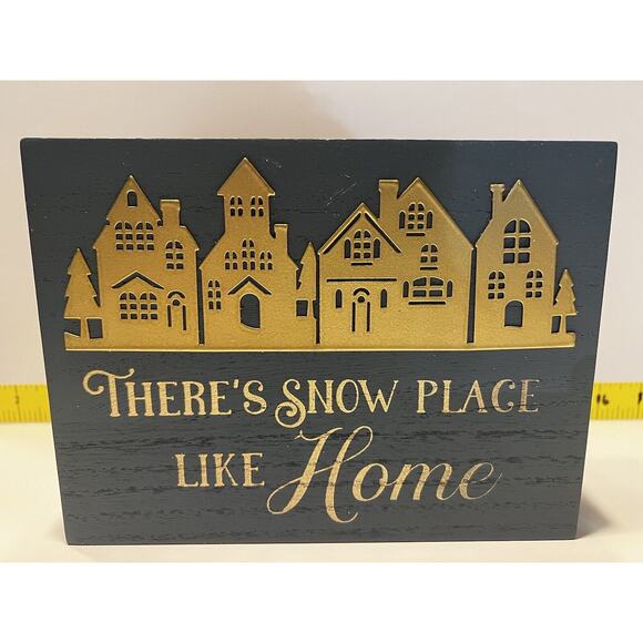 There's Snow Place like Home Christmas Decor Winter Wizard Oz Sign New Unique - Picture 1 of 15